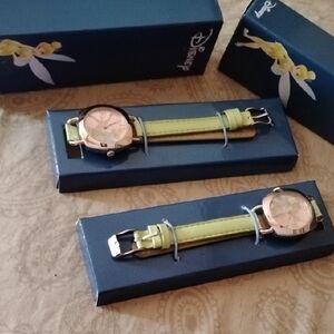 Disney Timepiece with Light Green Strap and Silver Accents